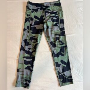 ZYIA Green and Black Camo Leggings